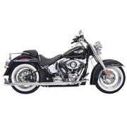 Bassani Echte duals 30 "lange 2-1 / 4" Fishtail-dempers (met schot) 07-17 Softails