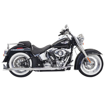 Bassani True Duals 30 "long 2-1 / 4" Silencieux Fishtail (avec baffle) 07-17 Softails