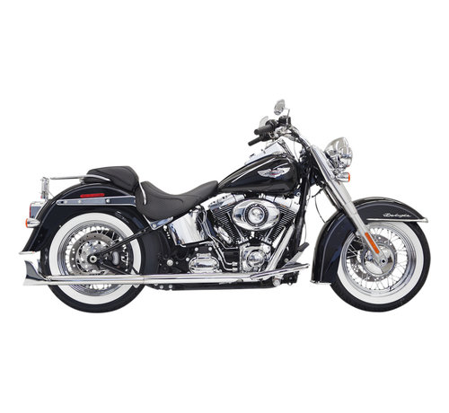 Bassani Echte Duals 30 "lange 2-1 / 4" Fishtail Schalldämpfer (mit Schallwand) 07-17 Softails