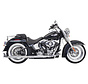 Echte Duals 30 "lange 2-1 / 4" Fishtail Schalldämpfer (mit Schallwand) 07-17 Softails