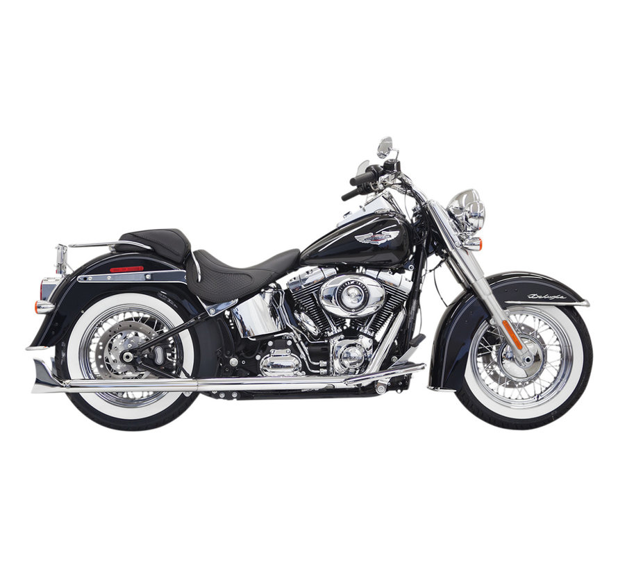 Echte duals 30 "lange 2-1 / 4" Fishtail-dempers (met schot) 07-17 Softails