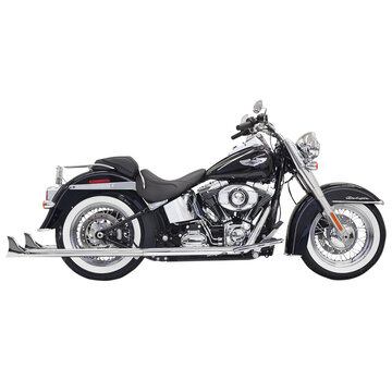 Bassani Echte Duals 36 "lange 2-1 / 4" Fishtail Schalldämpfer (mit Schallwand) 07-17 Softails