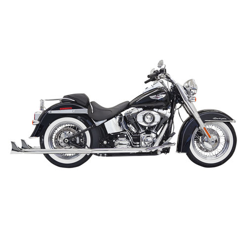 Bassani Echte duals 36 "lange 2-1 / 4" Fishtail-uitlaatdempers (met schot) 07-17 Softails