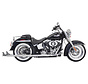 Echte Duals 36 "lange 2-1 / 4" Fishtail Schalldämpfer (mit Schallwand) 07-17 Softails