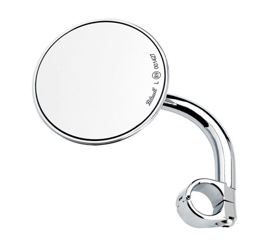 Miroir utilitaire rond Biltwell - Chrome approuvé ECE