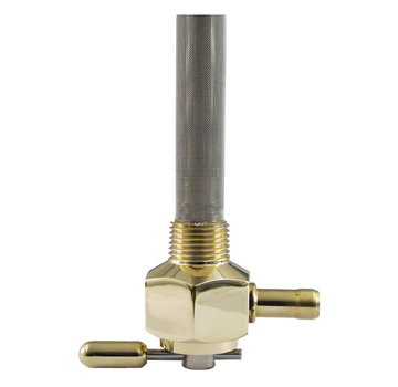 Pingel gas tank petcock power-flow brass Fits: > 66-74 FL, FX; 57-74 XL