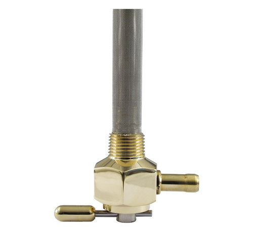 Pingel gas tank petcock power-flow brass Fits: > 66-74 FL FX; 57-74 XL