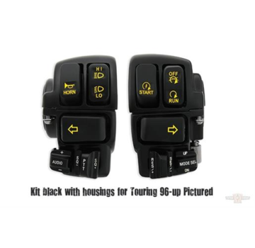 TC-Choppers Handlebar Black Backlight Switch Kit Touring  Fits: > 96-13 Touring