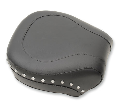Mustang Pillion Pad Wide Touring Studded Rear Seat - Harley-Davidson Softail Standard Rear Tire Fits: > 00‑05 FXST 00‑06 FLST/C/N
