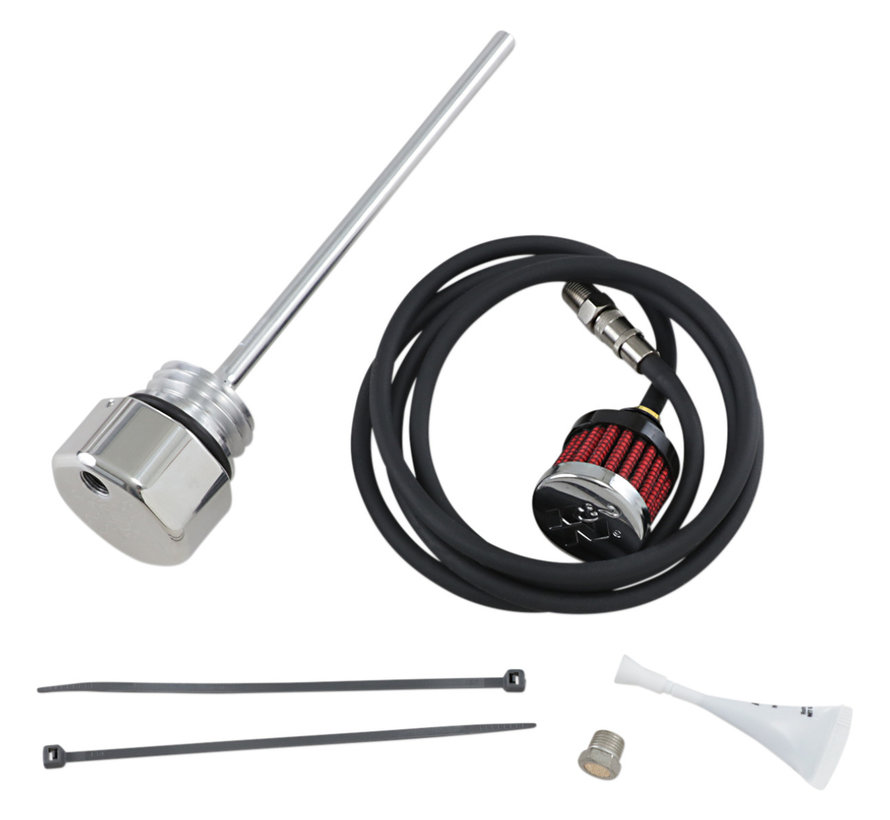 Vented Dipstick 17+FLH polished or black Taco Motos Amsterdam