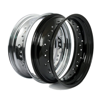 TC-Choppers 40 Spaaks dropcenter velg - 5 X 16 Inch - Zwart of Chroom