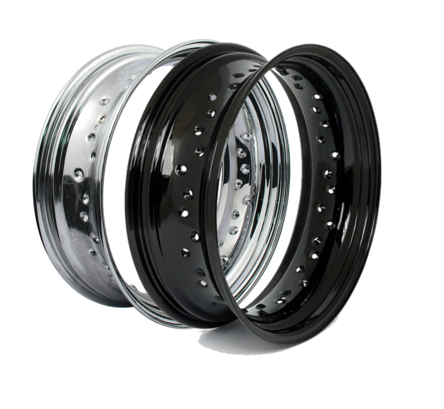 40 Spaaks dropcenter velg - 5 X 16 Inch - Zwart of Chroom