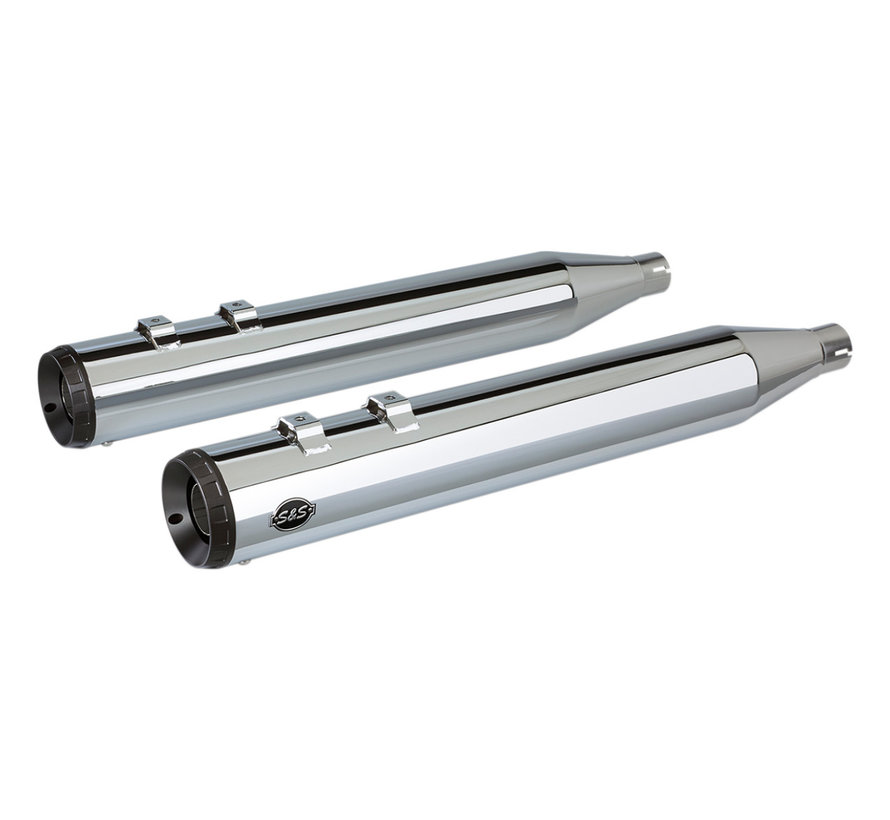 Grand National Muffler 4 inch Black or Chrome - Fits:> 17-20 FLHT/​FLHTK/​FLHR/​FLHX/​FLTRX/​FLTRU/​FLTRK