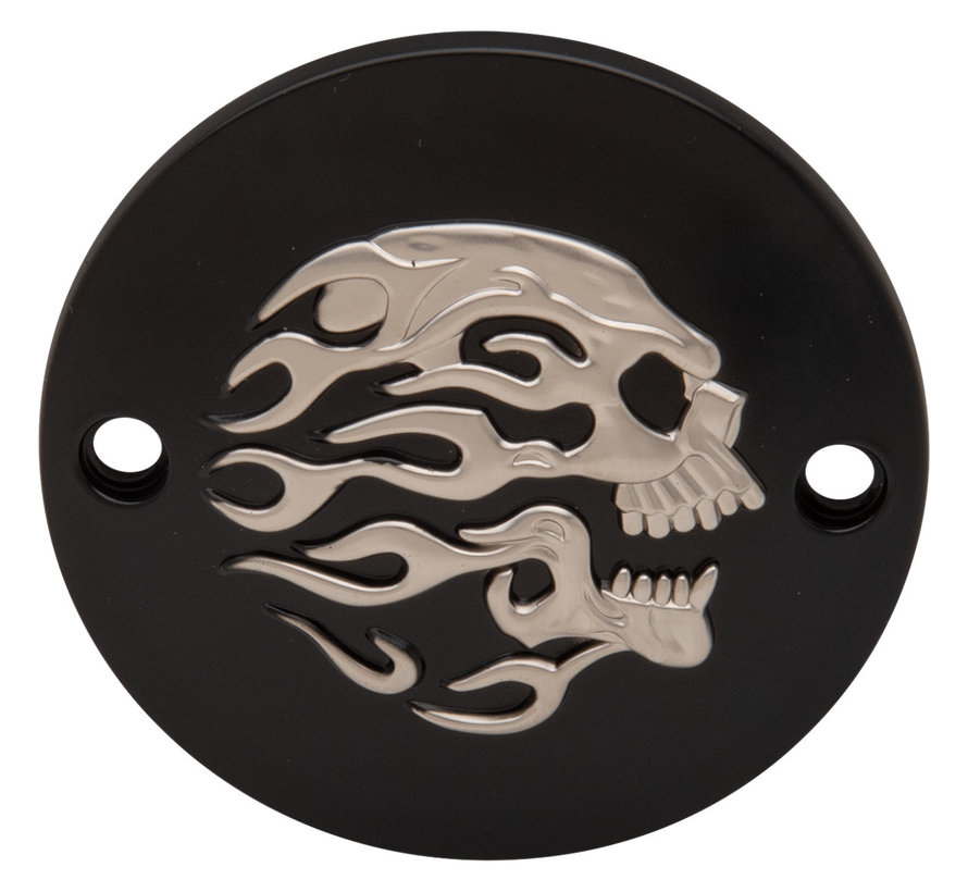 Flaming skull Point Cover Fits:> XL 2004-UP