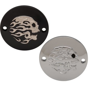 Drag Specialities Flaming skull Point Cover Fits:> XL 2004-UP