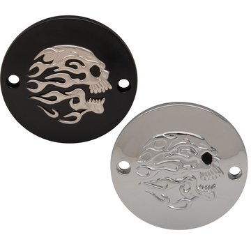 Drag Specialities Flaming Skull Point Cover Passend für:> XL 2004-UP