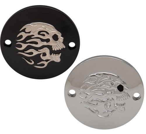 Drag Specialities Flaming skull Point Cover Fits:> XL 2004-UP