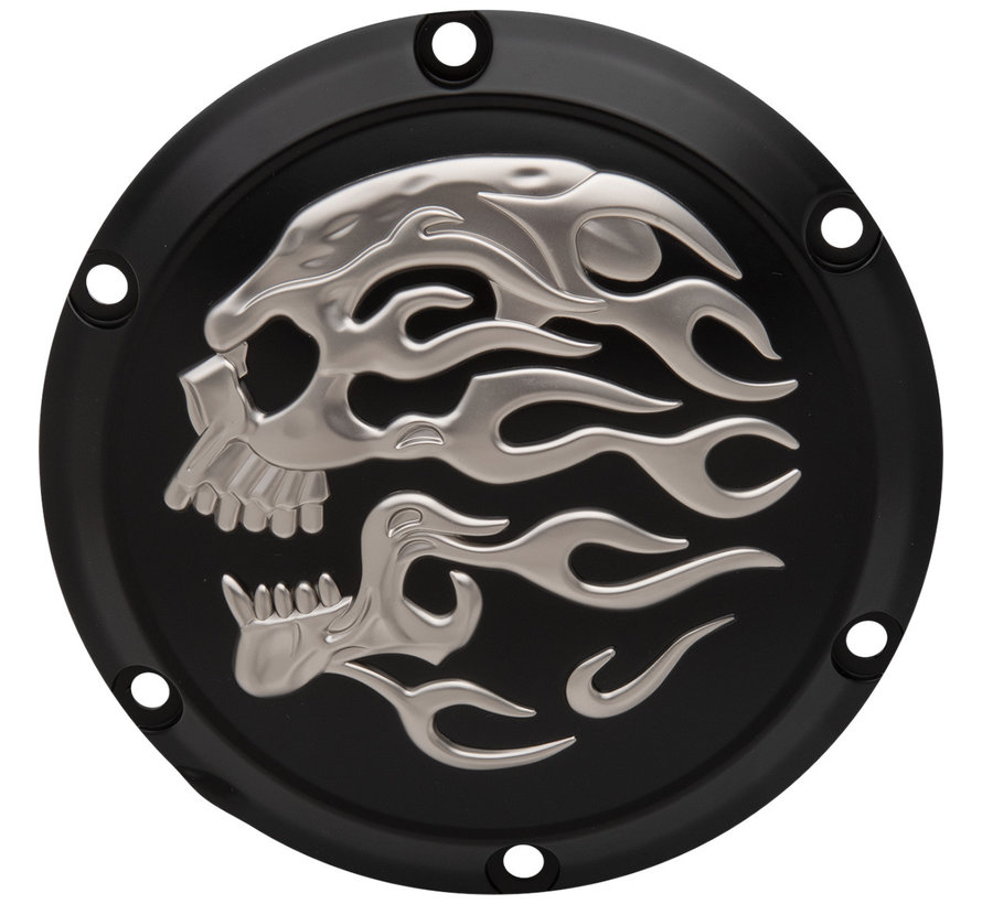 Derby Cover Flaming Skull für XL Sportster ab 2004