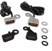 Drag Specialities Manillar LED negro o cromado con intermitentes ámbar: compatible con: modelos Sportster 04-20 XL
