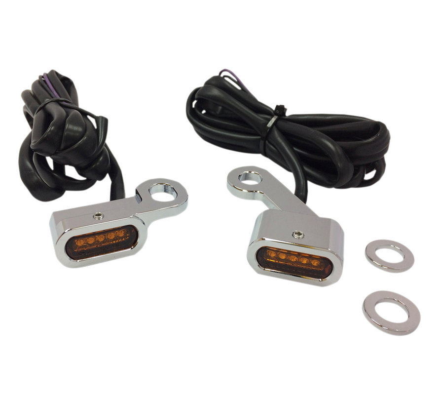 Manillar LED negro o cromado con intermitentes ámbar: compatible con: modelos Sportster 04-20 XL