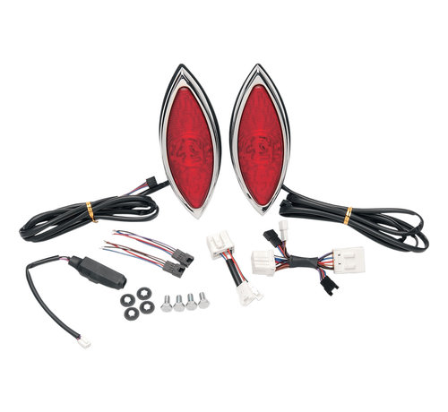 RWD LED Cat-Eye Lights Rear Saddlebag