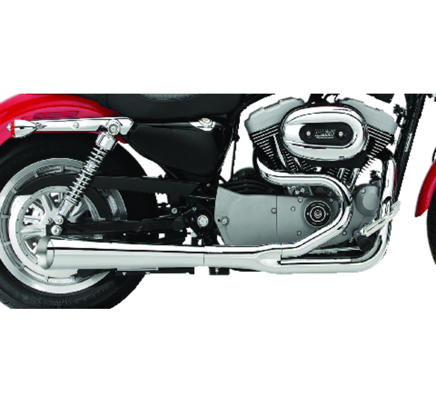 2-in-1 supermegs XL Sportster-modellen 2014-2020 - Zwart / Chroom