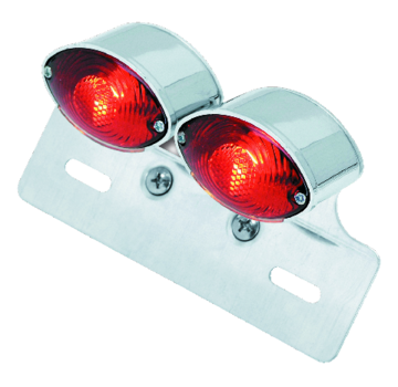 TC-Choppers taillight cat eye dual mini with license bracket universal