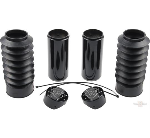 Cult Werk Kit de cubierta de horquilla (6 piezas) con fundas de goma para horquilla Se adapta a:> 18-20 Softail FXBR / S Breakout