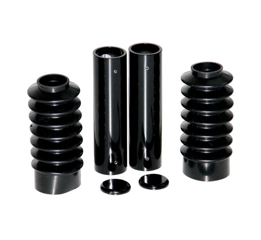 Fork Cover Kit 4-Piece Black Fits: > 04-20 Sportster