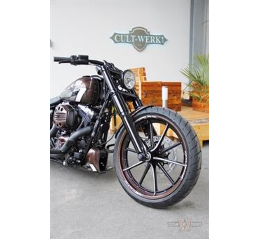 Kin Kuipspoiler Racing hoogglans zwart Past op:> 13-17 FXSB Softail - Copy