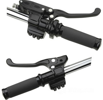 Performance Machine handlebar control kit with by PM Fits: > 1 inch handlebar