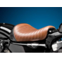 Seat Bare Bone Pleated Distressed TVD Brown Solo Fits: > 04-06 and 2010-2022 XL Sportster