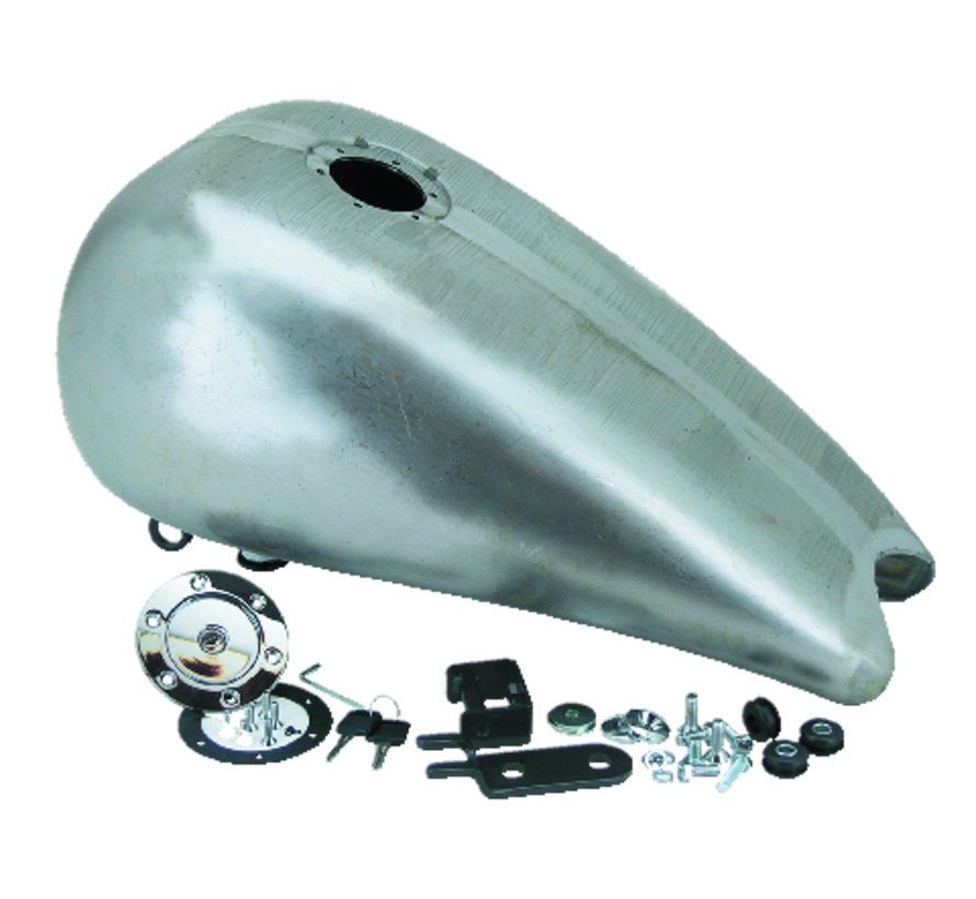 gas tank ggas tank gas cap one piece 3 inch stretched steel with aero lock King Softails -upto 1999as cap one piece 3 inch stretched steel with aero lock King Softails - 1999