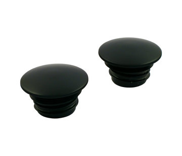 MCS gas tank domed gas cap set - black low profile Fits: > 96-99 H-D