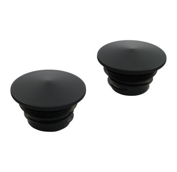 MCS gas tank pointed gas cap set - black low profile Fits: > 96-99 H-D