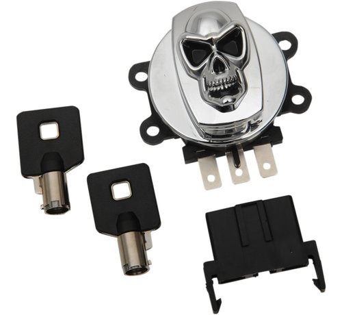 Drag Specialities Skull ignition Switch 99-11 FXDWG 08-11 FXDC/​FXDF 00-10 FXST/​FLST & 99-13 FLHR