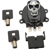 Drag Specialities Skull ignition Switch 99-11 FXDWG, 08-11 FXDC/​FXDF, 00-10 FXST/​FLST & 99-13 FLHR