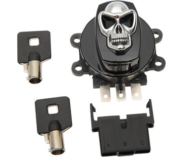 Drag Specialities Interruptor de encendido tipo calavera 99-11 FXDWG, 08-11 FXDC/​FXDF, 00-10 FXST/​FLST y 99-13 FLHR