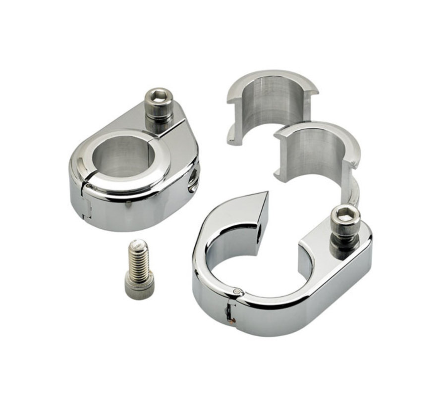 Speedometer mount clamps black or chrome