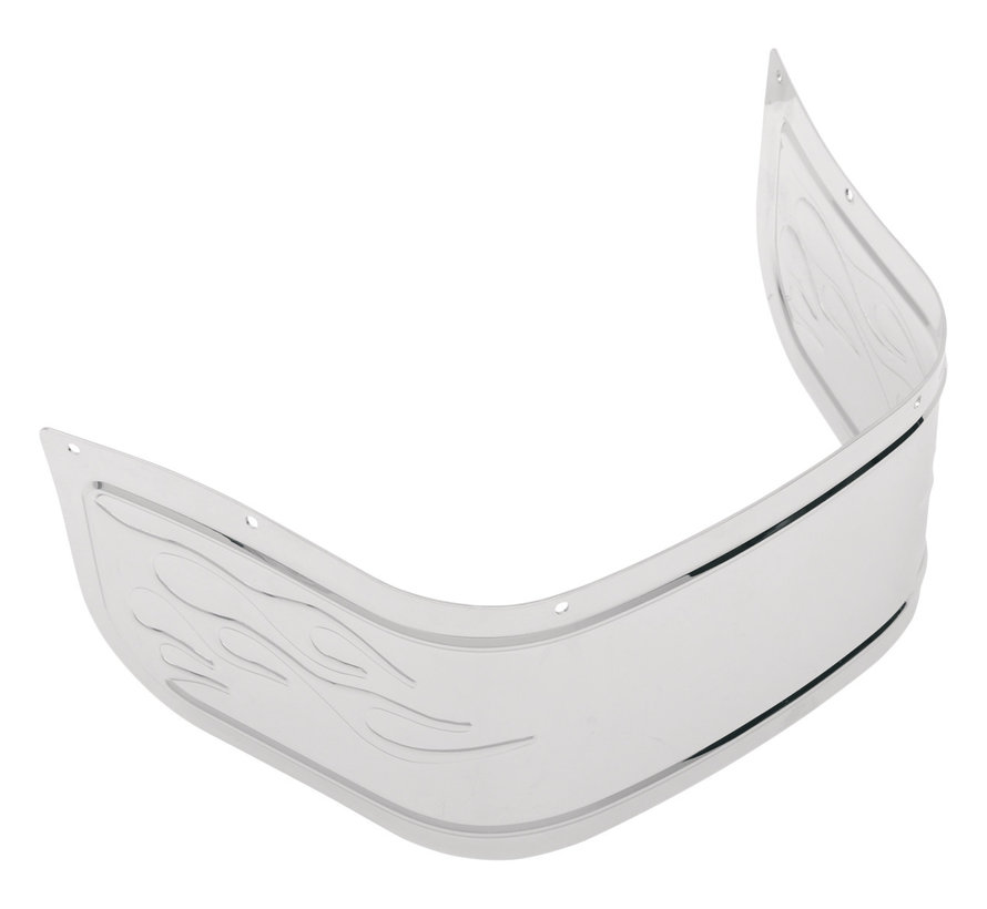 Plated Steel Front Fender Skirt fits 09‐13 FLT/​FLHT/​FLHTCUTG With OEM Fender Skirt