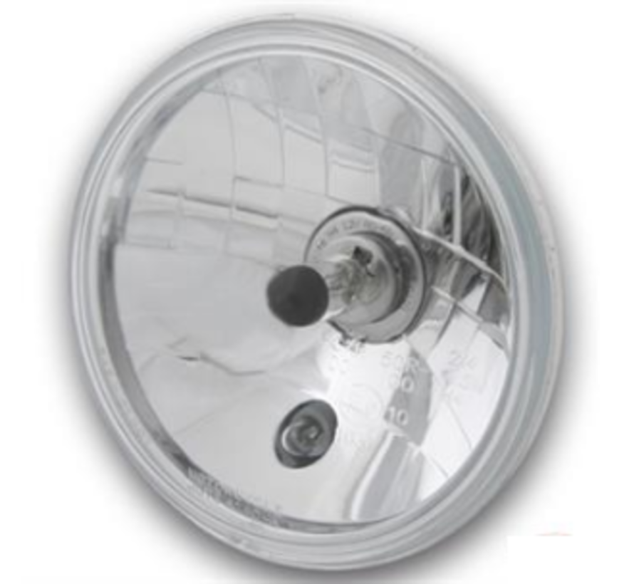 7" Headlight Insert Clear E-Approved Black Dot Fits: > 7 inch headlight housing