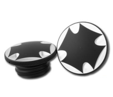 CPV gas tank gas cap set - malteze cross Fits: > 83-95 H-D models