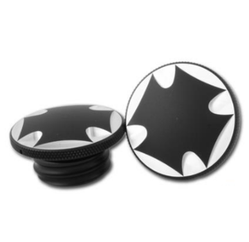 CPV gas tank gas cap set - malteze cross Fits: > 83-95 H-D models