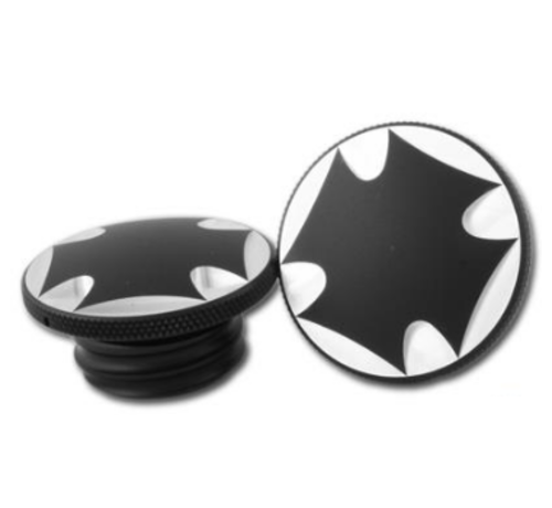 CPV gas tank gas cap set - malteze cross Fits: > 83-95 H-D models