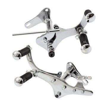 MCS Forward control set mechanical brake chrome  Fits: > 54-74 XL Sportster