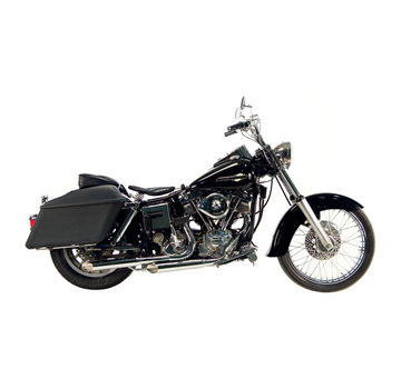 Paughco Slash Cut exhaust (38"). Chrome Fits: > 70-84 FL Shovel