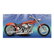 Paughco Slash Cut exhaust (38"). Chrome Fits: > 82-83 FXR Shovel