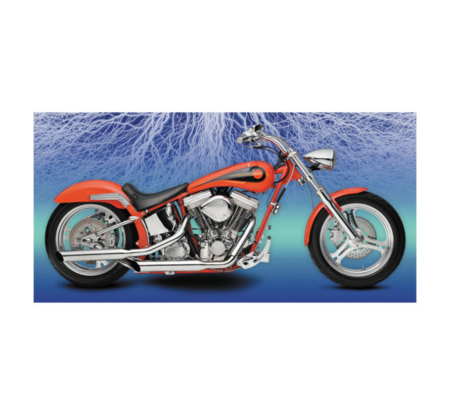 Slash Cut exhaust (38") Chrome Fits: > 82-83 FXR Shovel