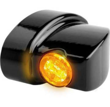 HeinzBikes Clignotants à LED Fumée noire ou chromée LED Convient:> 93-20 Sportster, 93-17 Dyna, 93-20 Softail