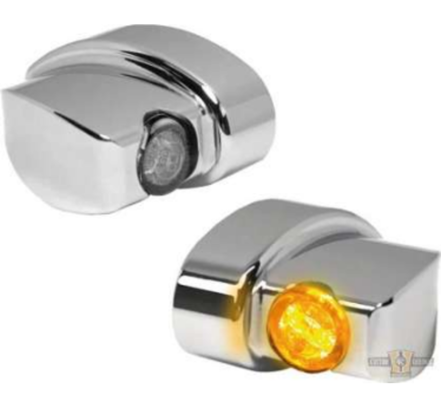 LED Blinker Schwarz oder Chrom Rauch LED Passend für:> 93-20 Sportster 93-17 Dyna 93-20 Softail